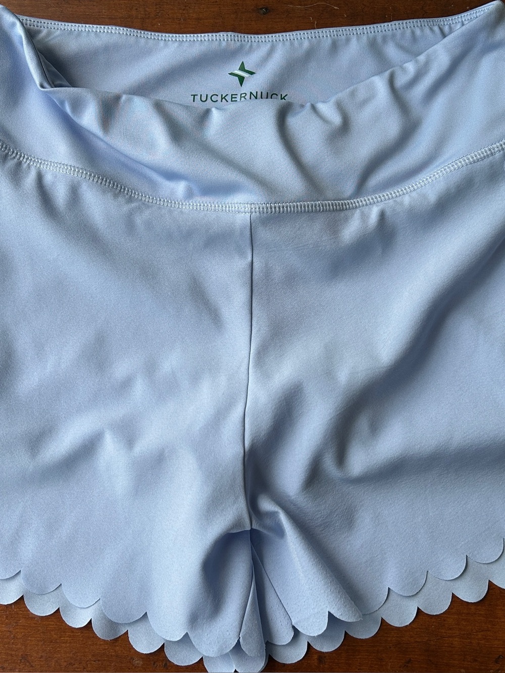 Tuckernuck Scalloped Light Blue Women's Shorts size XS